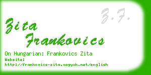 zita frankovics business card